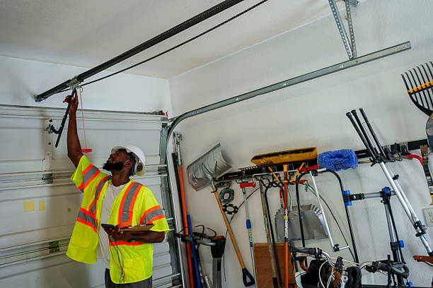 Professional Garage Door Panel Replacement technician working in Shelby County County, TX